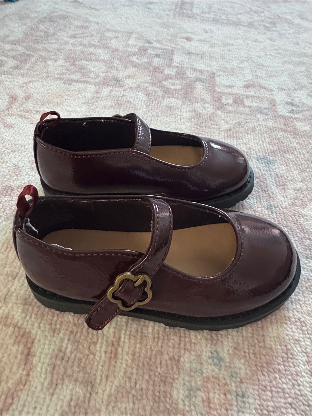 Old Navy Burgundy Patent Mary Jane Shoes for Kids